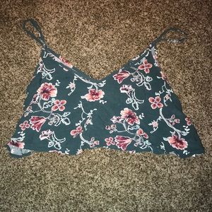Green Crop top
